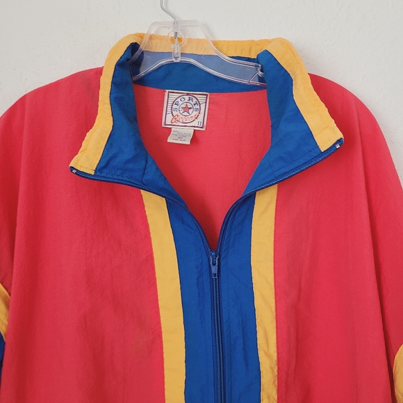 80-90s Vintage Bold Color Block Windbreaker Jacket - Picture 7 of 10